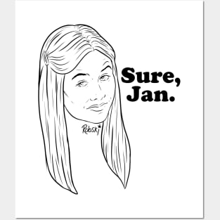 Sure, Jan. - black lines Posters and Art